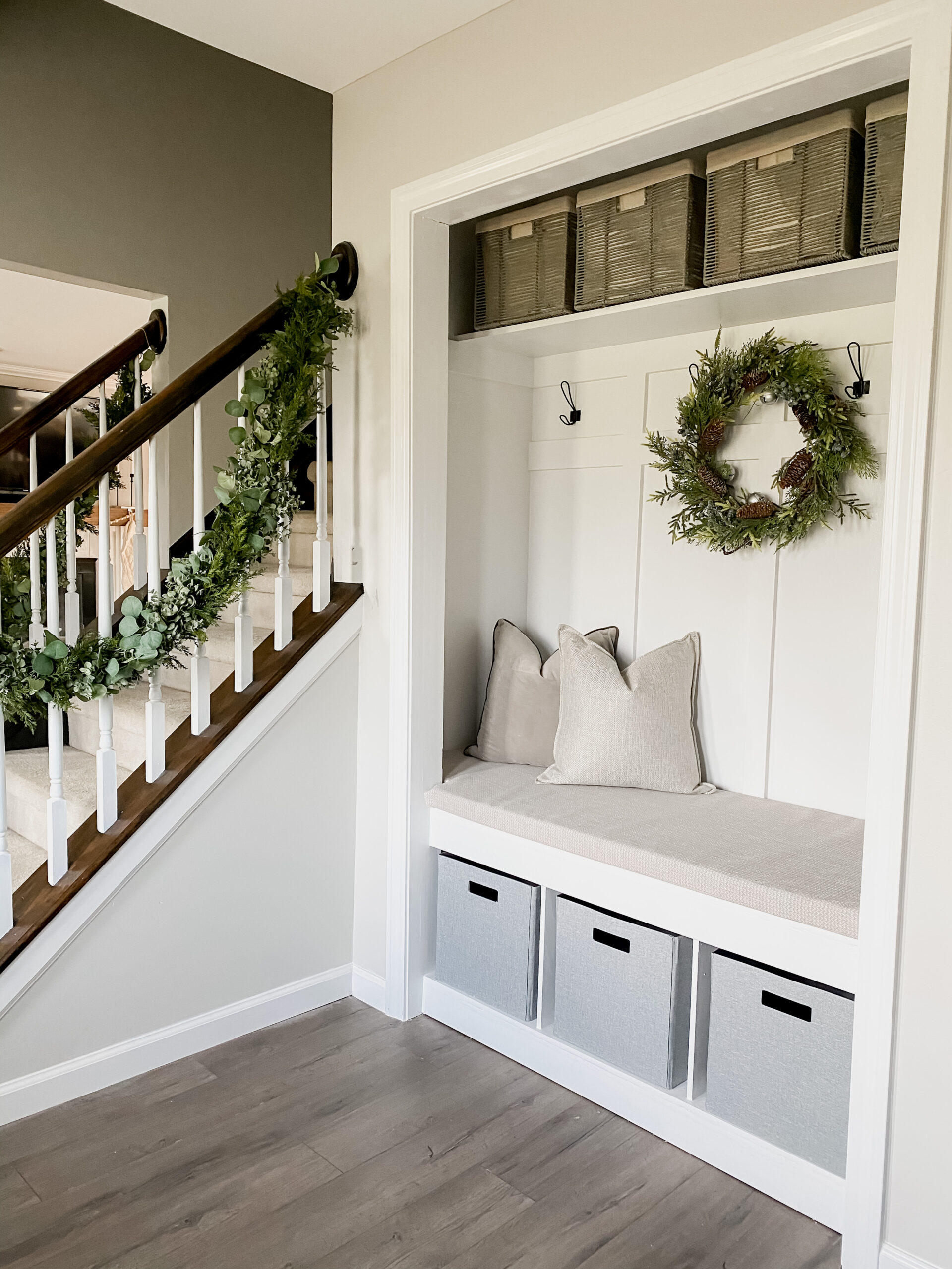 DIY Mudroom Closet Makeover - Come Stay Awhile by Amanda Vernaci 